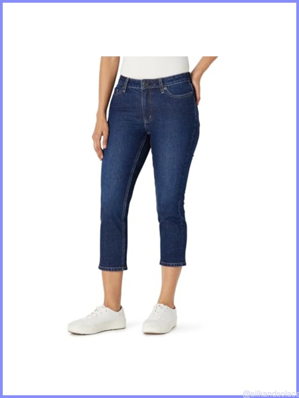 Women's Medium Stretch Slim-Fit Mid-Rise Capri Jeans